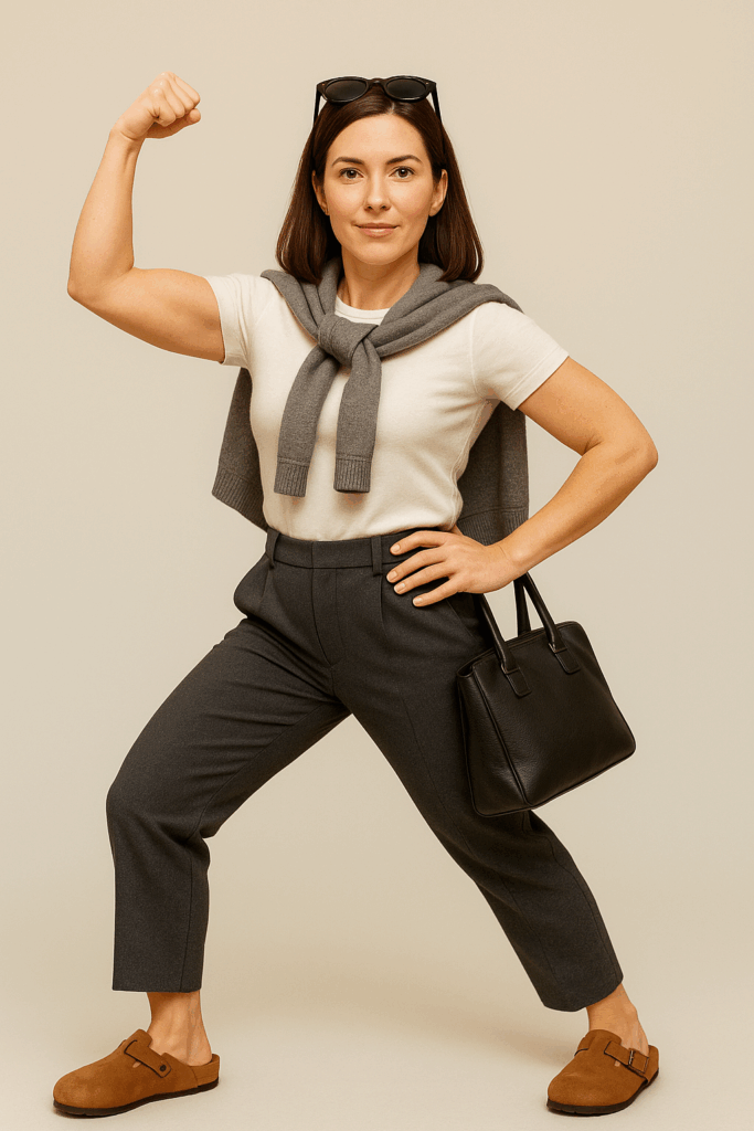 Teacher action figure out of the box striking a superhero pose.