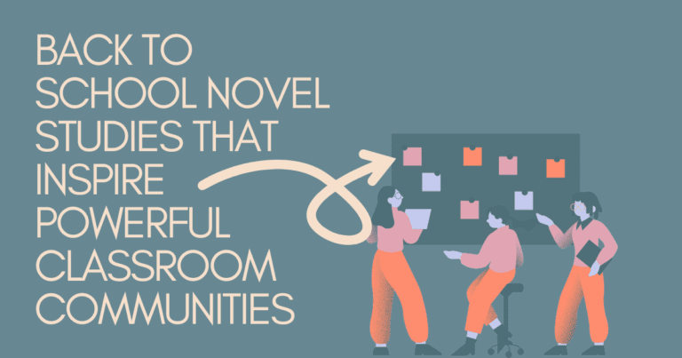 Blog Header Image Back to School Novel Studies That Inspire Powerful Classroom communities for a blog post by In Around the Middle @ aroundthemiddle.com