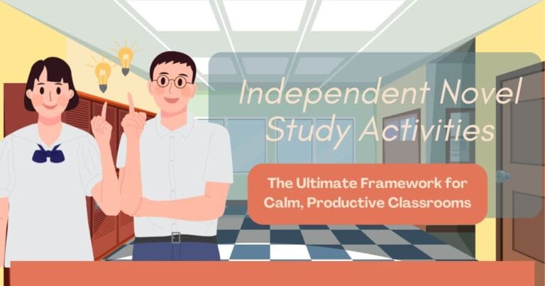 Independent Novel Study Activities: The Ultimate Framework for Calm, Productive Classrooms blog header imager.